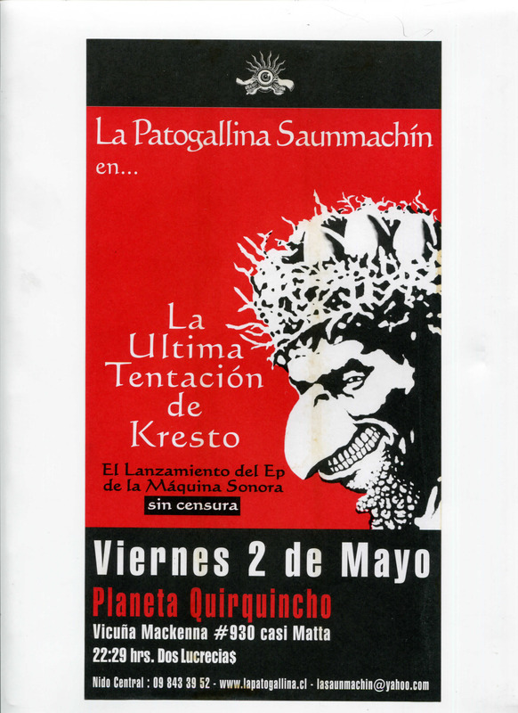 Afiche presentación EP de la La Patogallina Saunmachin