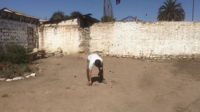 Limpieza del patio de la Casona