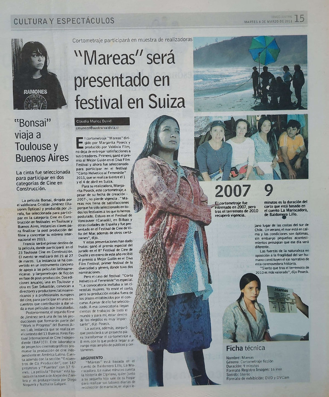 Artículo cortometraje "Mareas"