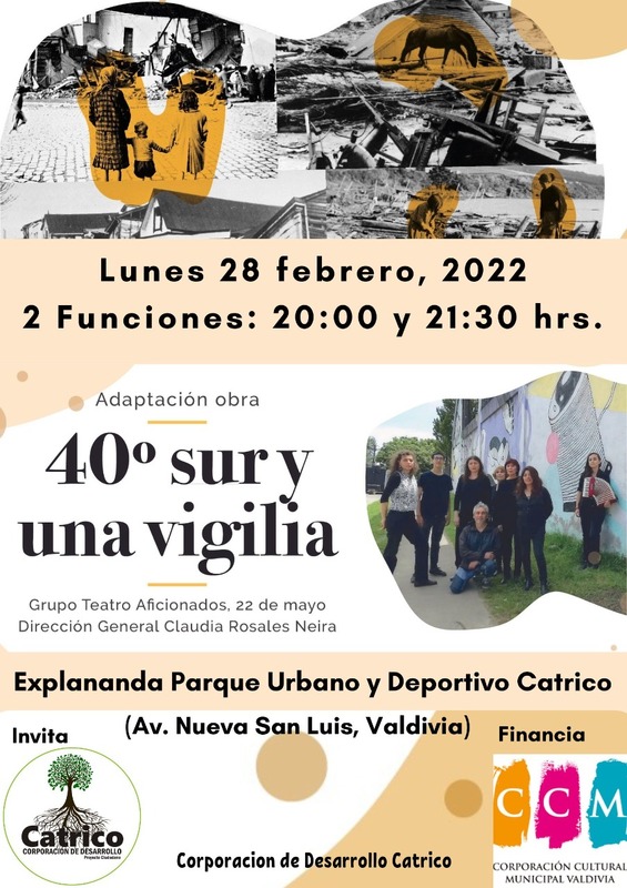 Afiche obra "40° sur y una vigilia"