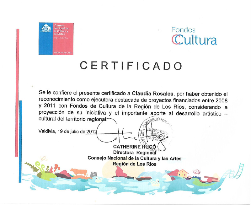 Certificado de ejecutora destacada