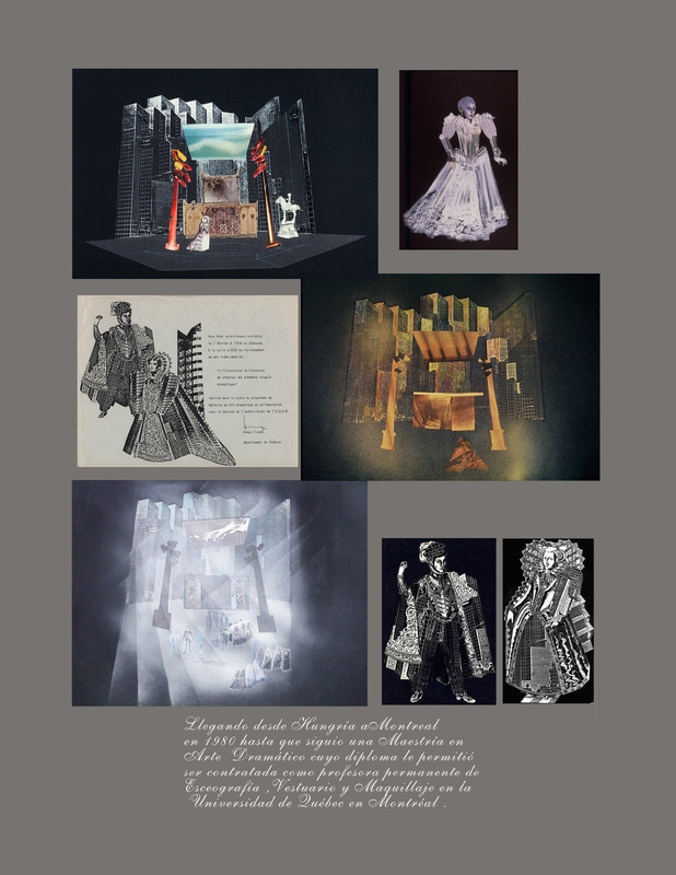 Bocetos de escenografía y vestuario de Hamlet, para optar al grado de Maestría en Artes dramáticas