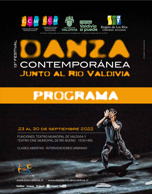 Programa  13° versión del Festival de Danza Contemporánea Junto al Río Valdivia