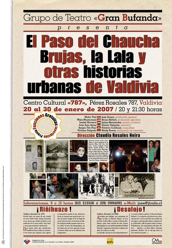 Afiche de El paso del Chaucha brujas, la Lala y otras historias urbanas de Valdivia