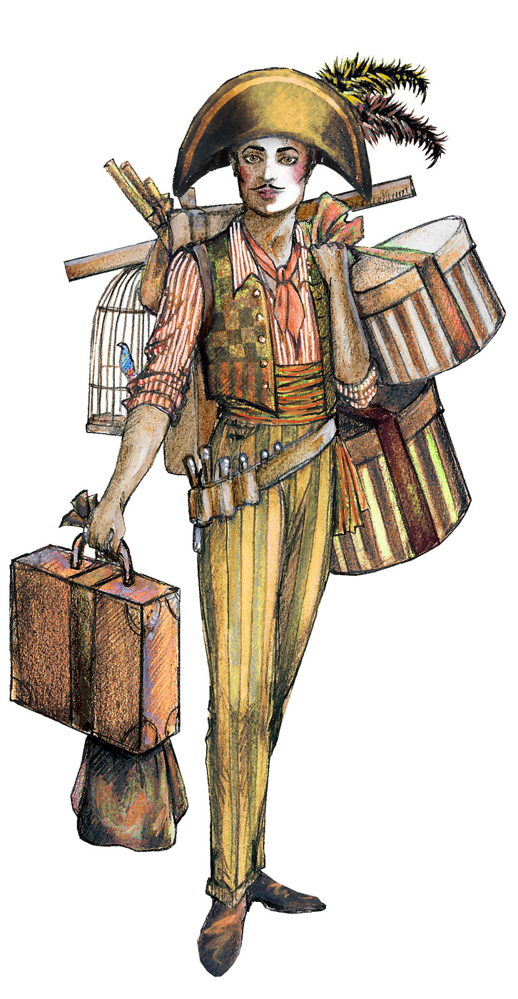 Boceto de Diseño de Vestuario, Fígaro