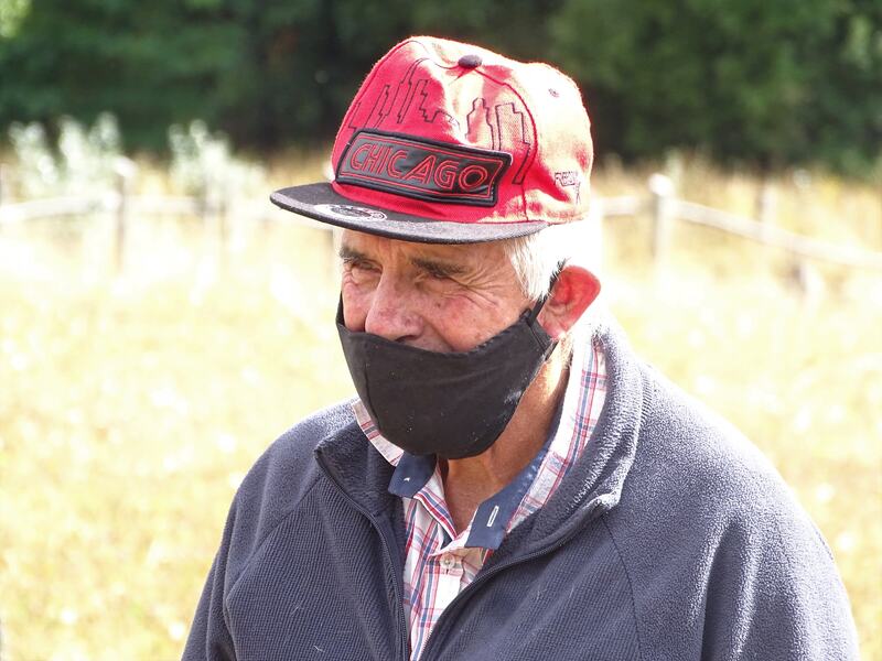 Vecino de la localidad rural Maile La Poza en la Fiesta del Queso Mailino 2021