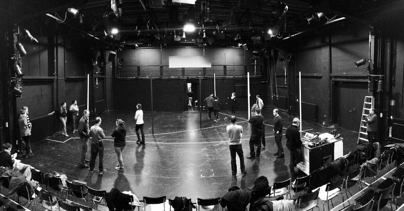 Fotografía montaje escenografía de NIMBY en Theater und orchester