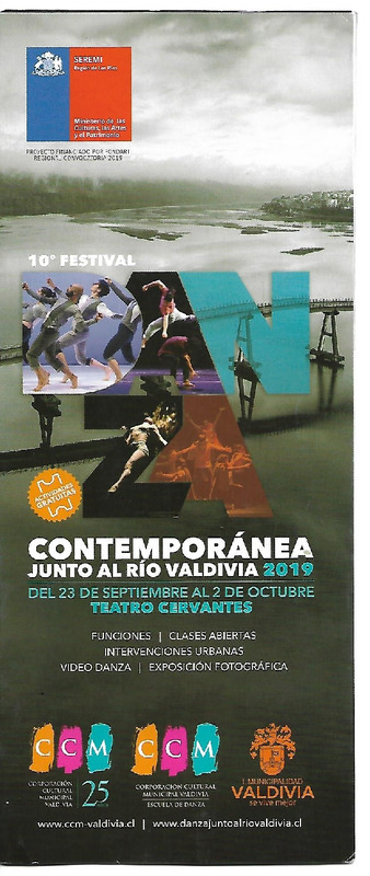 Programa del 10° Festival de Danza Contemporánea Junto al Río Valdivia