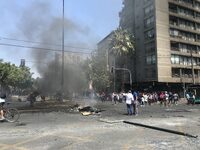 Barricada en Vicuña Mackenna, Providencia