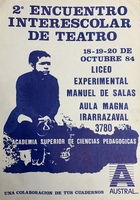 Afiches Encuentro Interescolar de Teatro Liceo Experimental Manuel de Salas