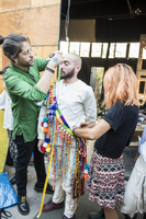 Fotografía prueba de vestuario personaje Chasqui, para Tragicomedia del Ande 