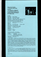 Afiche XIII Muestra de teatro latinoamericano / detalle de la participación de La Patogallina