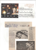 Recorte de prensa: "Hoy se celebra el Día Mundial del Libro" en el que refieren a la obra Neruda, Trotamundo de los sueños