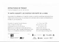 Afiche intervención artística "Estructuras de Trance"