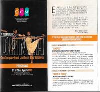 Programa del 7° Festival de Danza Contemporánea Junto al Río Valdivia